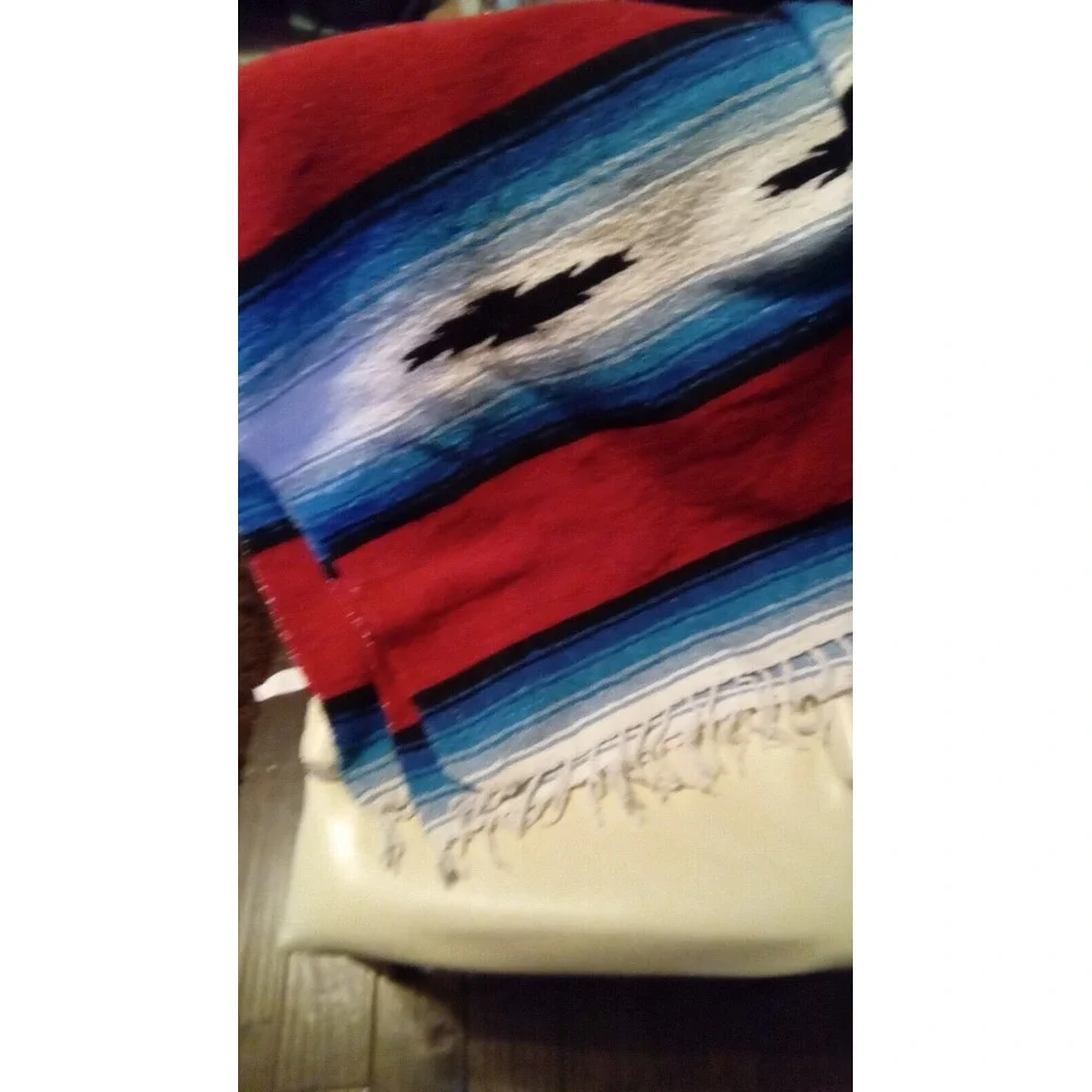 Mexican Blanket Serape Throw Colorful Striped Fringed Accent‎ Decor